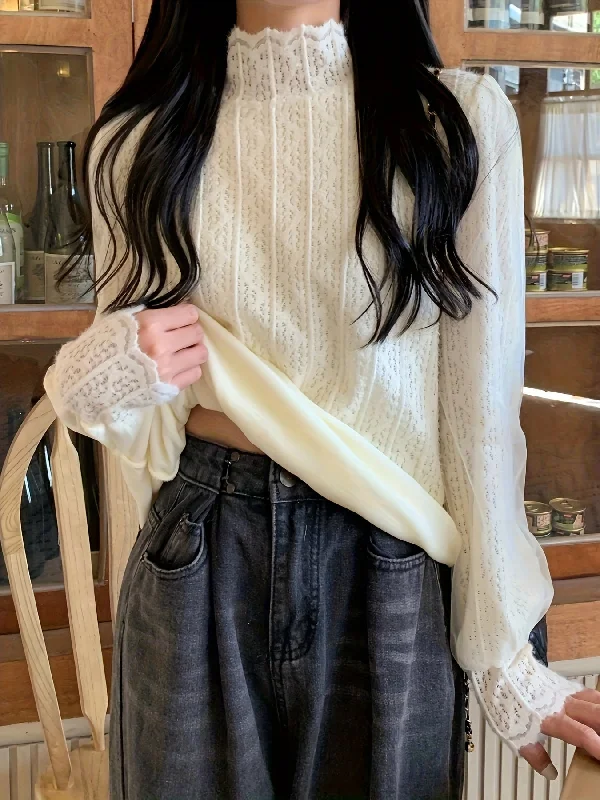 Early Access Sixsr Solid Color Mock Neck Sweater, Casual Long Sleeve Sweater For Fall & Winter, Women's Clothing Early Access Sixsr Solid Color Mock Neck Sweater, Casual Long Sleeve Sweater For Fall & Winter, Women's Clothing