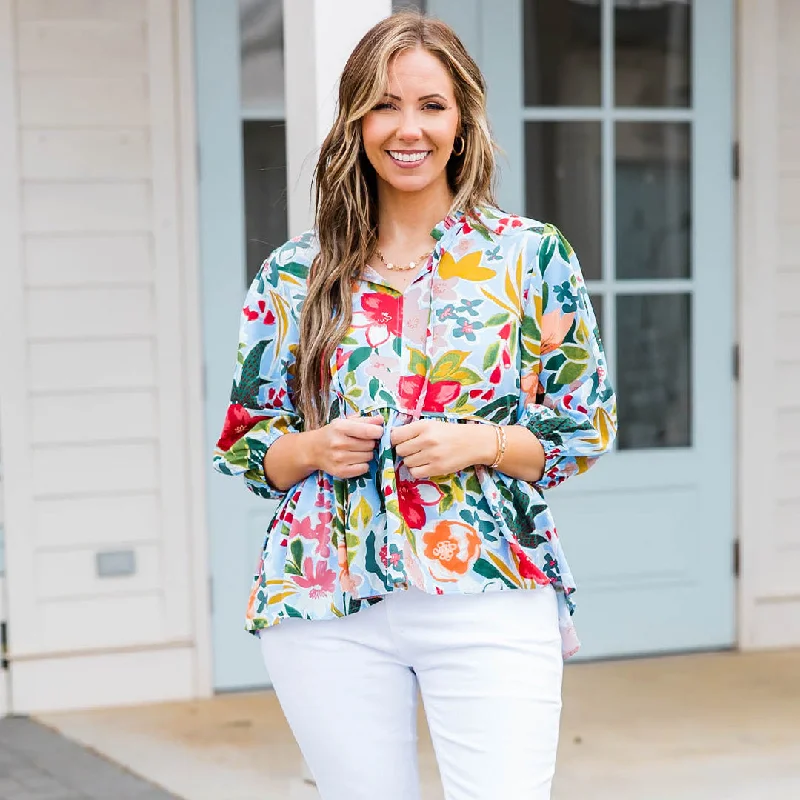 Weekend Deals to Make You Happy Divine Being Top, Blue