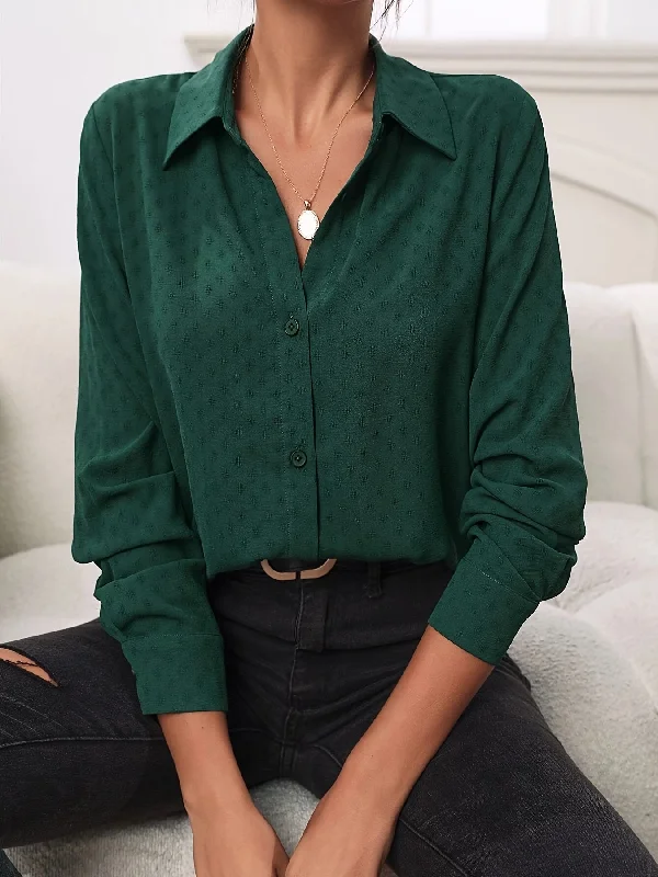 Time-Limited Offer Sixsr Simple Solid Shirt, Casual Button Front Long Sleeve Shirt, Women's Clothing Time-Limited Offer Sixsr Simple Solid Shirt, Casual Button Front Long Sleeve Shirt, Women's Clothing