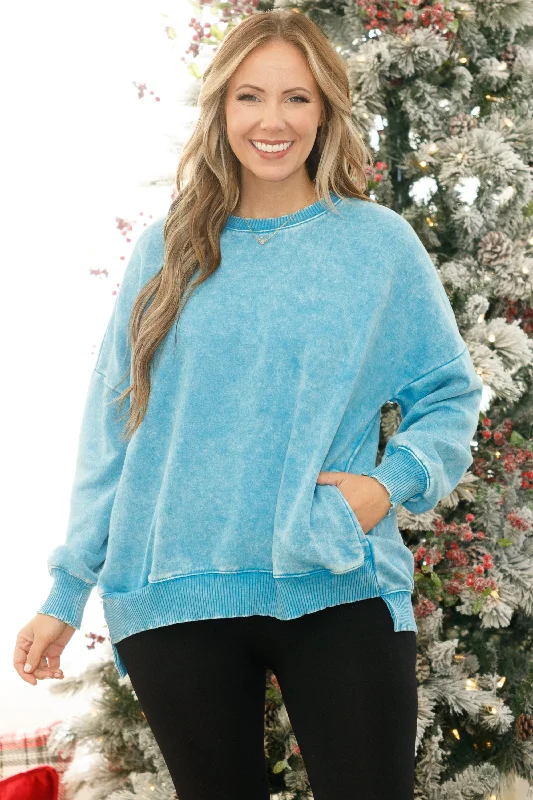 Weekend Savings Extravaganza Comfy And Cozy Pullover, Deep Sky