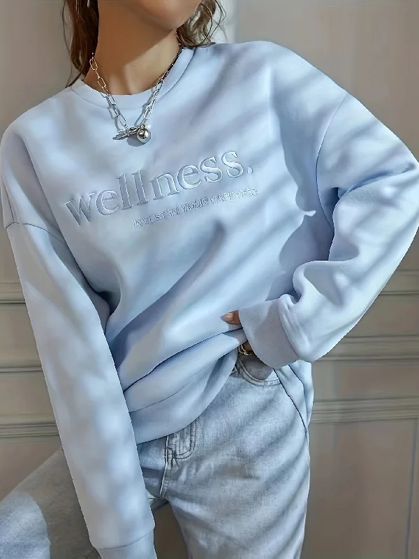 Weekend Specials to Enjoy Sixsr Pullover Letter Embroidery Sweatshirt, Casual Long Sleeve Crew Neck Sweatshirt For Fall & Winter, Women's Clothing Weekend Specials to Enjoy Sixsr Pullover Letter Embroidery Sweatshirt, Casual Long Sleeve Crew Neck Sweatshirt For Fall & Winter, Women's Clothing