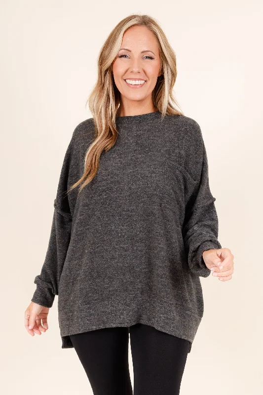 Weekend Bargains Galore More Of Me Sweater, Charcoal