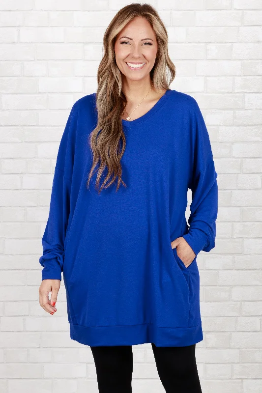 Shop the Weekend Away Take It All Tunic, Bright Blue
