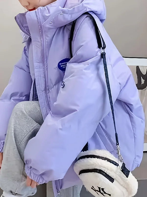 While Supplies Last Sixsr Zip Up Warm Hooded Coat, Casual Solid Long Sleeve Winter Outerwear, Women's Clothing While Supplies Last Sixsr Zip Up Warm Hooded Coat, Casual Solid Long Sleeve Winter Outerwear, Women's Clothing