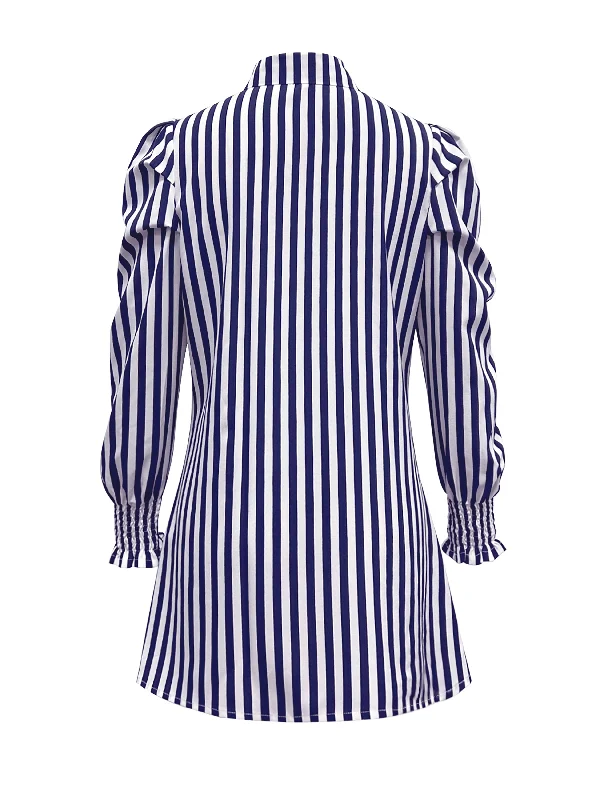 Weekend Extravaganza: Shop Now Sixsr Striped Button Front Dress, Elegant Ruched Long Sleeve Lapel Collar Shirt, Women's Clothing Weekend Extravaganza: Shop Now Sixsr Striped Button Front Dress, Elegant Ruched Long Sleeve Lapel Collar Shirt, Women's Clothing