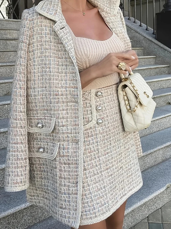 Shop Now Sixsr Plus Size Elegant Outfits Set, Women's Plus Houndstooth Pattern Long Sleeve Button Up Flap Detail Lapel Collar Tweed Blazer & Mini Skirt Outfits Two Piece Set Shop Now Sixsr Plus Size Elegant Outfits Set, Women's Plus Houndstooth Pattern Long Sleeve Button Up Flap Detail Lapel Collar Tweed Blazer & Mini Skirt Outfits Two Piece Set