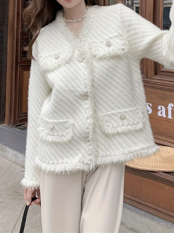 Weekend Discounts You Deserve Sixsr Solid Button Front Tassel Cardigan, Elegant Long Sleeve Drop Shoulder Outwear, Women's Clothing Weekend Discounts You Deserve Sixsr Solid Button Front Tassel Cardigan, Elegant Long Sleeve Drop Shoulder Outwear, Women's Clothing