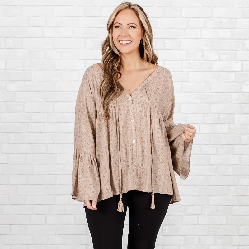 Weekend Bargains to Snag Giving It A Go Top, Taupe