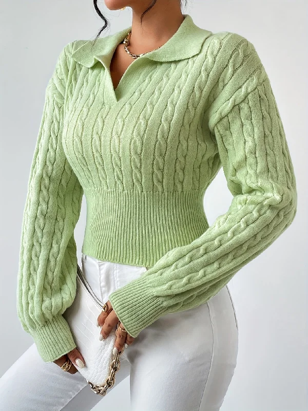 Special Price Sixsr Twist Textured V Neck Knitted Top, Casual Long Sleeve Sweater For Fall & Winter, Women's Clothing Special Price Sixsr Twist Textured V Neck Knitted Top, Casual Long Sleeve Sweater For Fall & Winter, Women's Clothing