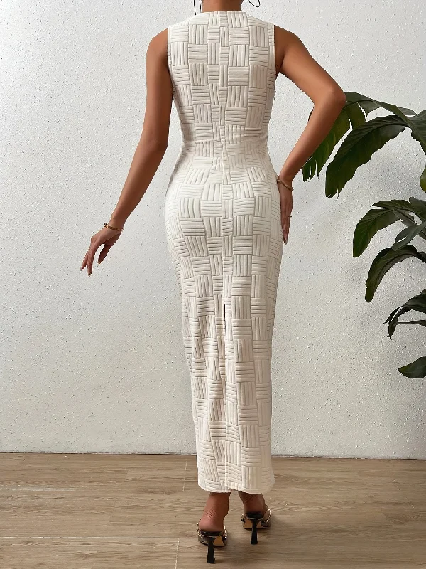 Weekend-Only Price Drops Sixsr Solid Crew Neck Slim Dress, Elegant Sleeveless Bodycon Dress For Spring & Summer, Women's Clothing Weekend-Only Price Drops Sixsr Solid Crew Neck Slim Dress, Elegant Sleeveless Bodycon Dress For Spring & Summer, Women's Clothing