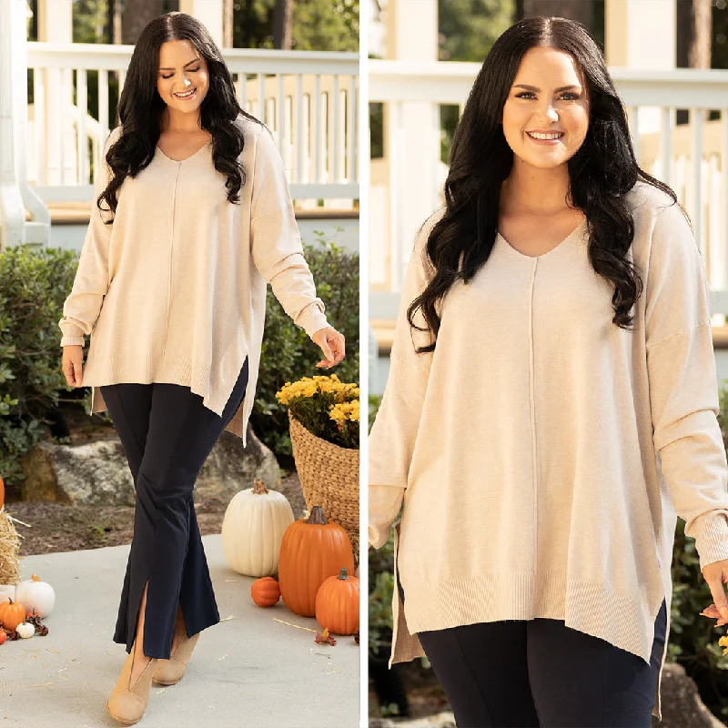Epic Value Miss Who I Was Sweater, Heather Beige