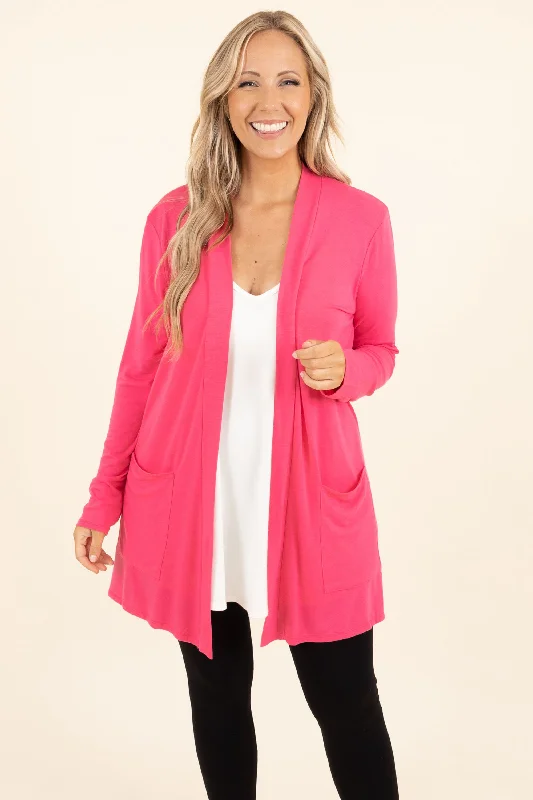 Weekend Offers That Shine Kindness and Compassion Cardigan, Fuchsia