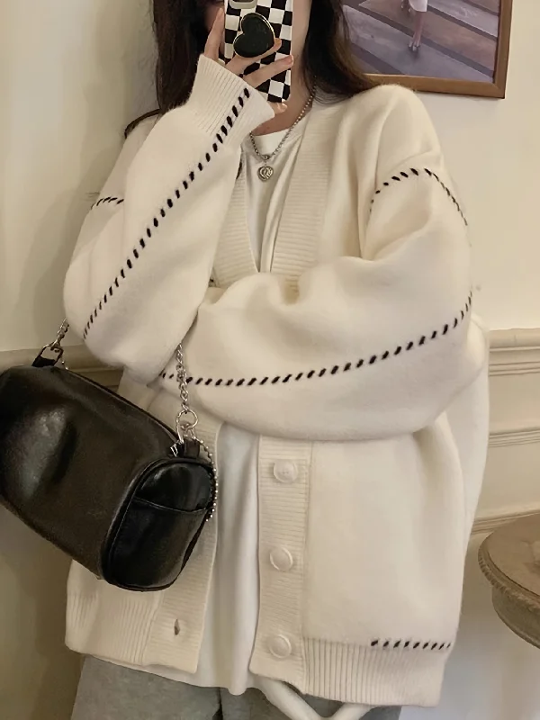 Weekend Bargains Just for You Sixsr Casual Button Down Knit Cardigan, Oversized Long Sleeve Sweater For Fall & Winter, Women's Clothing Weekend Bargains Just for You Sixsr Casual Button Down Knit Cardigan, Oversized Long Sleeve Sweater For Fall & Winter, Women's Clothing