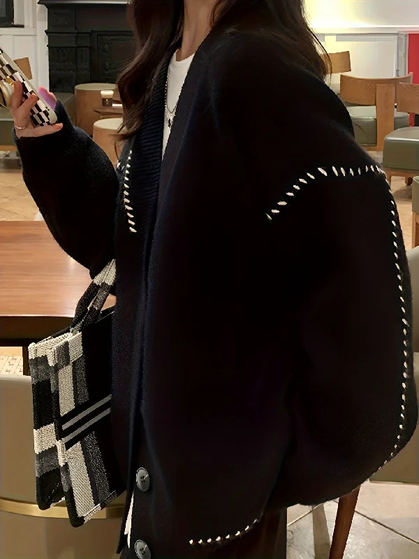 Weekend Discounts to Delight Sixsr Button Up Knitted Cardigan, Casual Long Sleeve Drop Shoulder Outwear, Women's Clothing Weekend Discounts to Delight Sixsr Button Up Knitted Cardigan, Casual Long Sleeve Drop Shoulder Outwear, Women's Clothing