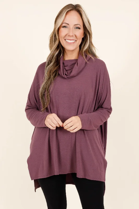 Value Deals Closer To Your Heart Top, Eggplant