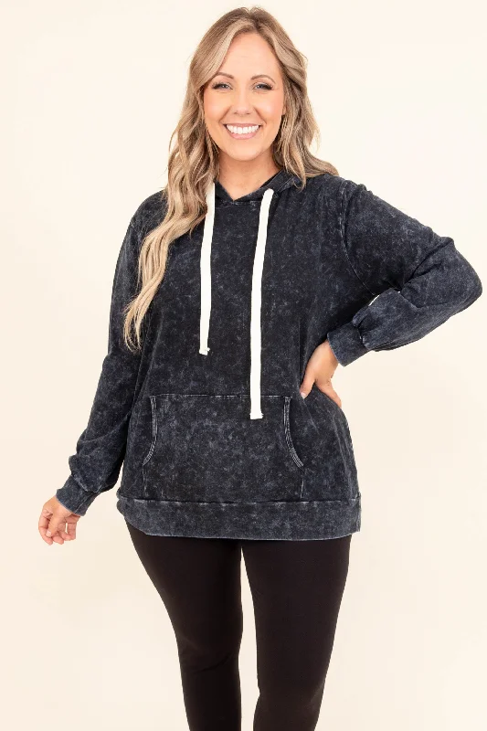 Final Clearance Won't Stop Dreaming Hoodie, Blue Grey Mineral Wash