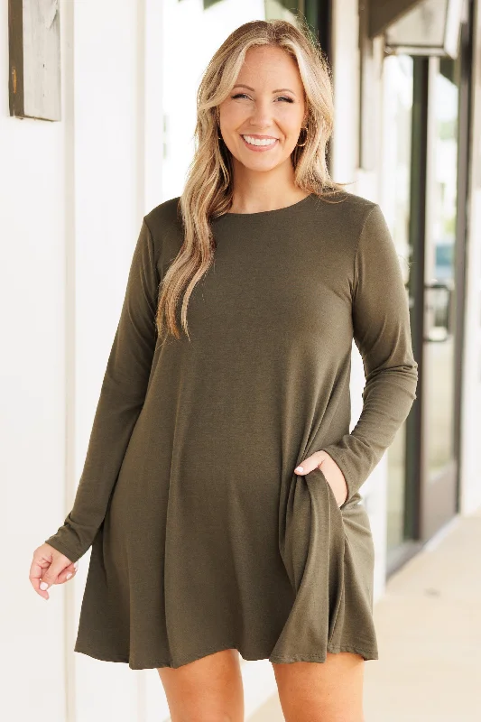 Weekend Deals You Can't Resist As Long As You're Here Tunic, Olive