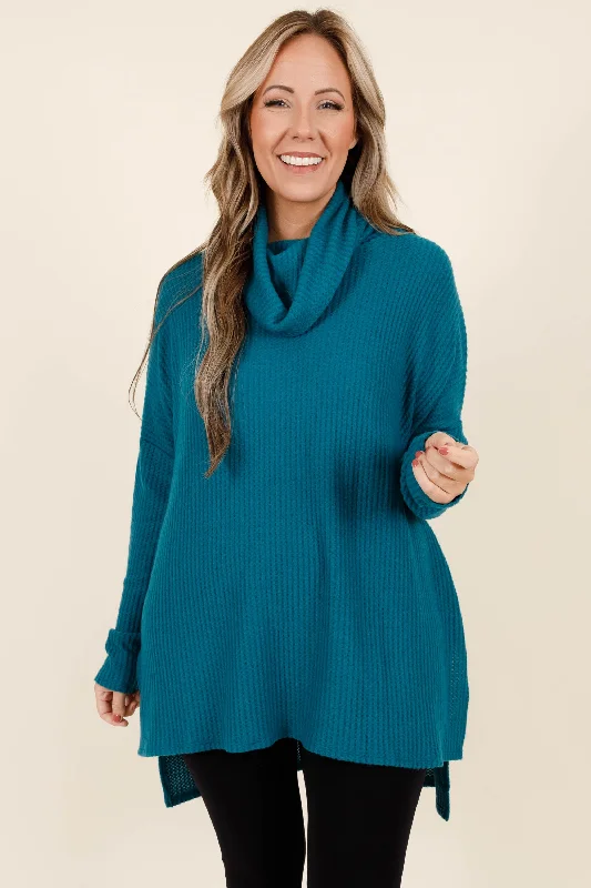 Celebrate the Weekend with Discounts Keep Your Trust Sweater, Teal