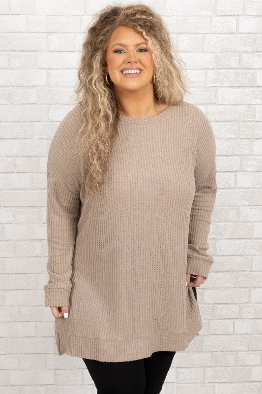 Hot Buy Keeping It Cute Tunic, Ash Mocha