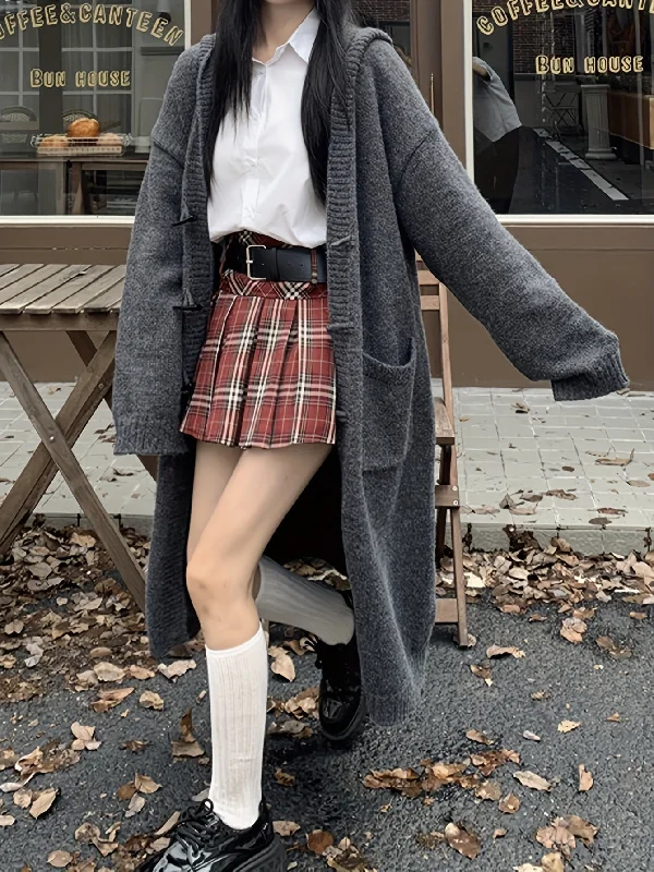 Year-End Deals Sixsr Solid Open Front Cardigan, Casual Long Sleeve Long Length Outwear, Women's Clothing Year-End Deals Sixsr Solid Open Front Cardigan, Casual Long Sleeve Long Length Outwear, Women's Clothing