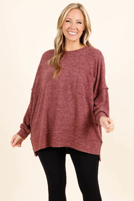 Savings Soar This Weekend More Of Me Sweater, Dark Burgundy
