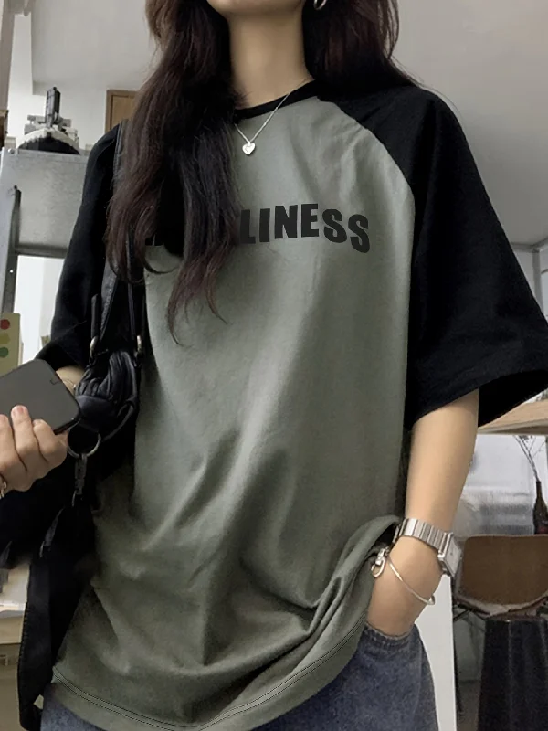 Epic Value Sixsr Y2K Raglan Sleeve T-Shirt, Short Sleeve Casual Top For Fall & Spring, Women's Clothing Epic Value Sixsr Y2K Raglan Sleeve T-Shirt, Short Sleeve Casual Top For Fall & Spring, Women's Clothing