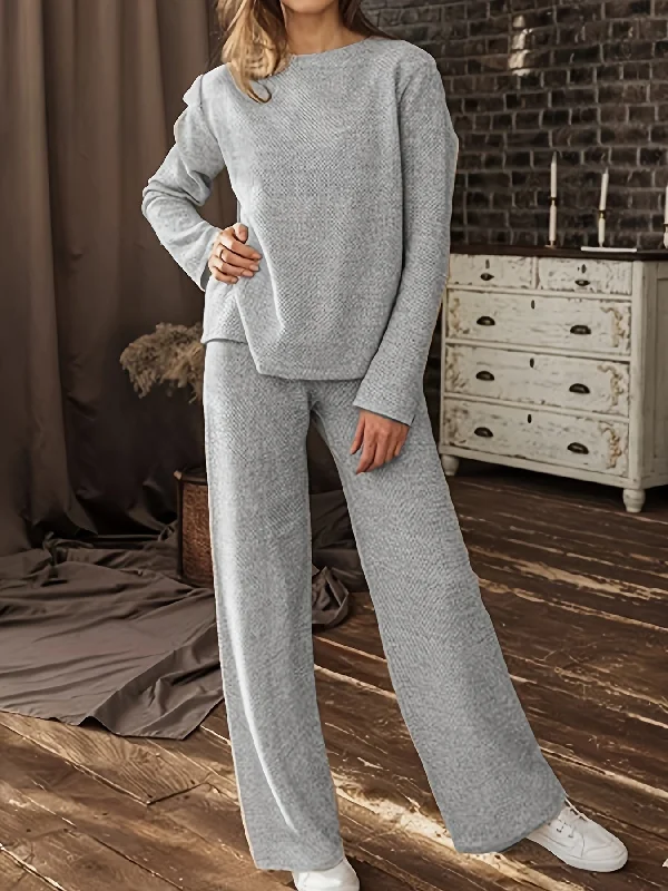 Weekend Deals That Excite Sixsr Plus Size Casual Outfits Set, Women's Plus Heathered Long Sleeve Round Neck Top & Pants Outfits 2 Piece Set Weekend Deals That Excite Sixsr Plus Size Casual Outfits Set, Women's Plus Heathered Long Sleeve Round Neck Top & Pants Outfits 2 Piece Set