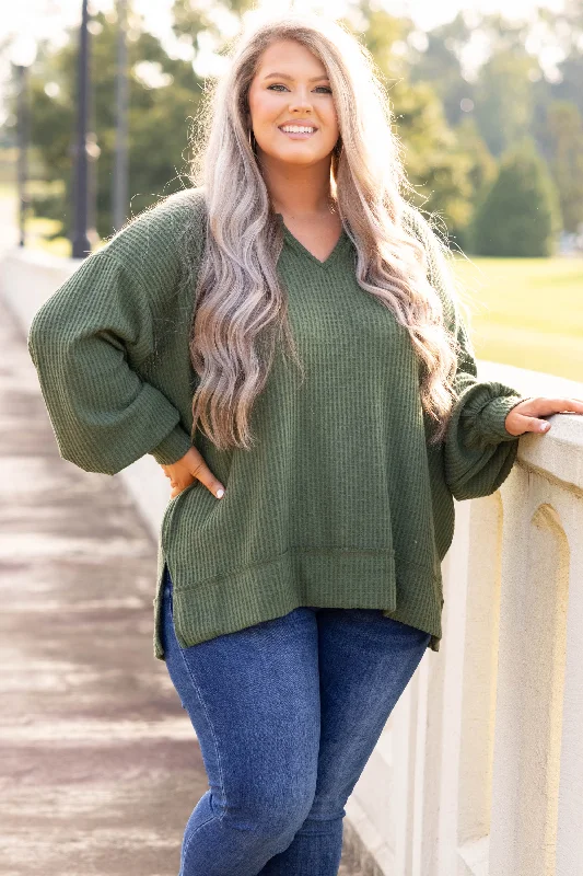 Sale Alert Diary Of A Teenager Top, Olive