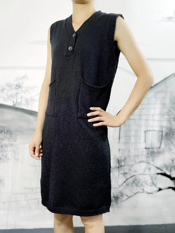 The Best Deal Sixsr Pocket Front Sleeveless Dress, Casual Solid V Neck Sweater Dress, Women's Clothing The Best Deal Sixsr Pocket Front Sleeveless Dress, Casual Solid V Neck Sweater Dress, Women's Clothing