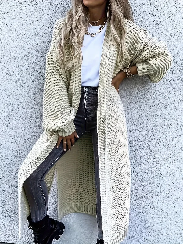 Exclusive Weekend Offers Inside Sixsr Solid Chunky Open Front Sweater Cardigan, Casual Lantern Sleeve Knitted Cardigan, Women's Clothing Exclusive Weekend Offers Inside Sixsr Solid Chunky Open Front Sweater Cardigan, Casual Lantern Sleeve Knitted Cardigan, Women's Clothing