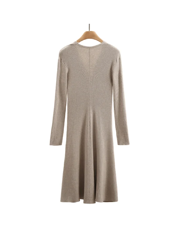 Final Offer Sixsr Solid Bodycon Midi Dress, Casual V Neck Long Sleeve Dress, Women's Clothing Final Offer Sixsr Solid Bodycon Midi Dress, Casual V Neck Long Sleeve Dress, Women's Clothing