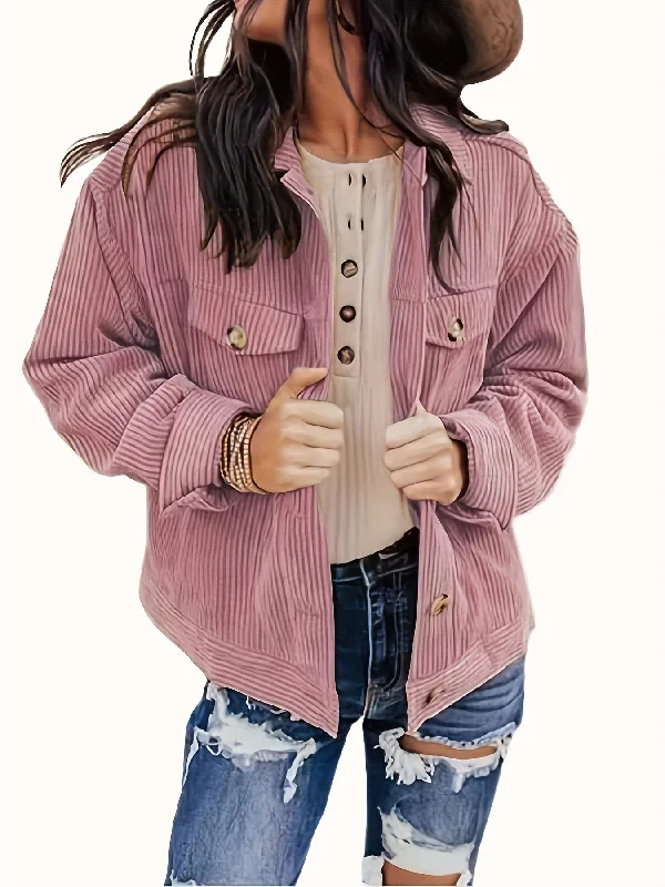 Flash Sale Sixsr Plus Size Casual Coat, Women's Plus Solid Corduroy Long Sleeve Button Up Lapel Collar Coat Flash Sale Sixsr Plus Size Casual Coat, Women's Plus Solid Corduroy Long Sleeve Button Up Lapel Collar Coat