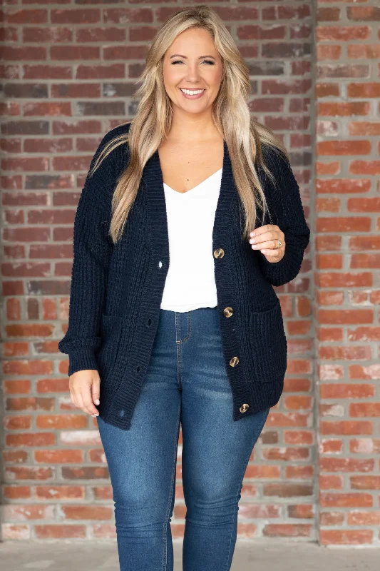 Weekend Deals That Dazzle Just Throw It On Cardigan, Midnight