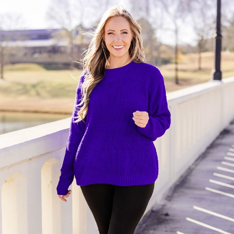 Weekend Discounts to Grab Call Me Tomorrow Sweater, Bright Blue