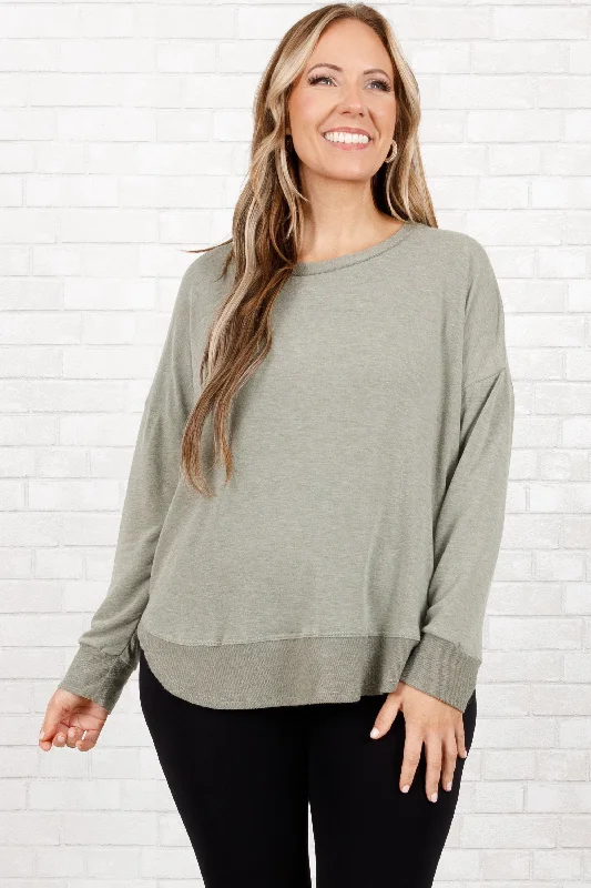 Take Advantage Prove It Pullover, Olive
