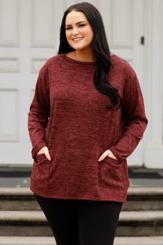 Limited Offer Love Launch Top, Burgundy