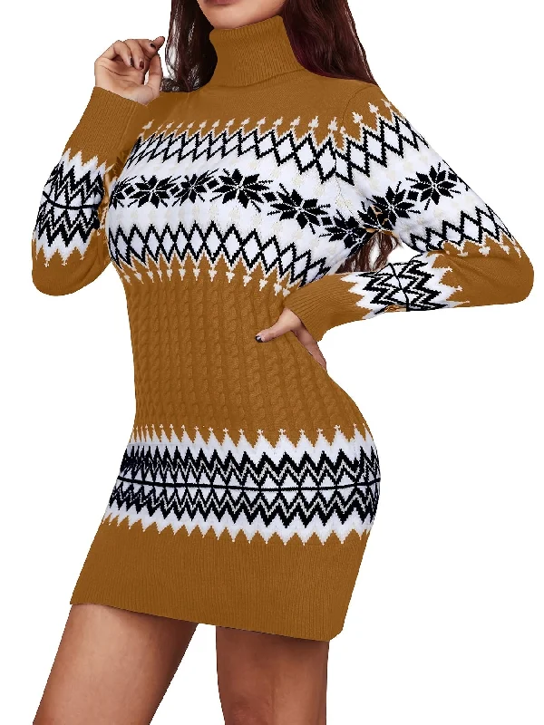 Weekend Discounts to Savor Sixsr Christmas Turtleneck Sweater Dress, Long Sleeve Sweater Dress, Casual Sweater Dress For Fall & Winter, Women's Clothing Weekend Discounts to Savor Sixsr Christmas Turtleneck Sweater Dress, Long Sleeve Sweater Dress, Casual Sweater Dress For Fall & Winter, Women's Clothing