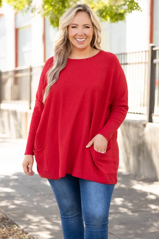 Sale Event Send Your Approval Tunic, Red