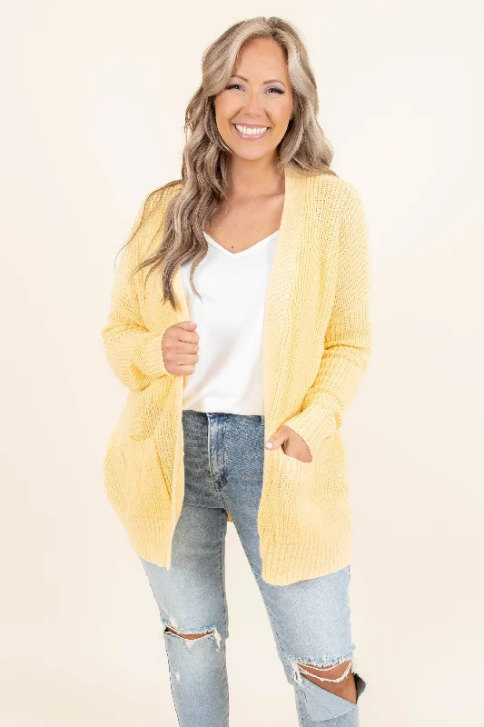 Don't Delay Brighter Than The Moon Cardigan, Golden Straw