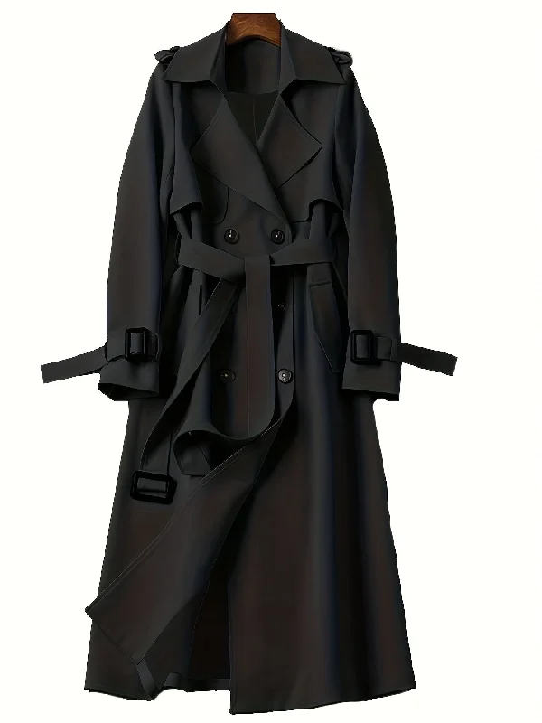 Crazy Savings Sixsr Double Breasted Trench Coat, Casual Lapel Long Sleeve Outerwear, Women's Clothing Crazy Savings Sixsr Double Breasted Trench Coat, Casual Lapel Long Sleeve Outerwear, Women's Clothing
