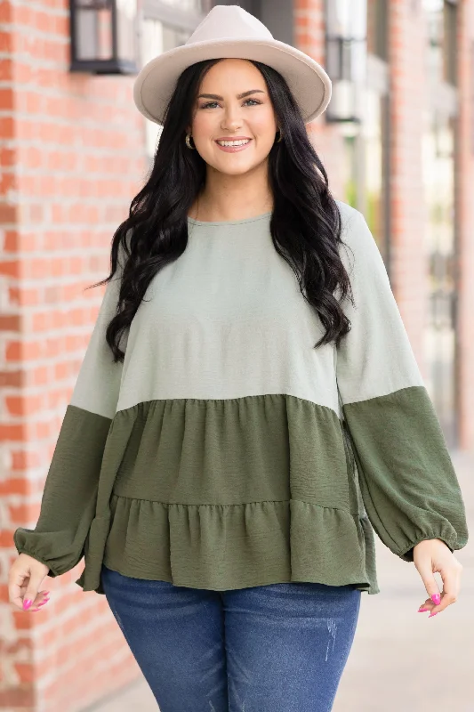 Weekend Savings Spectacular Whispers Of Joy Top, Sage