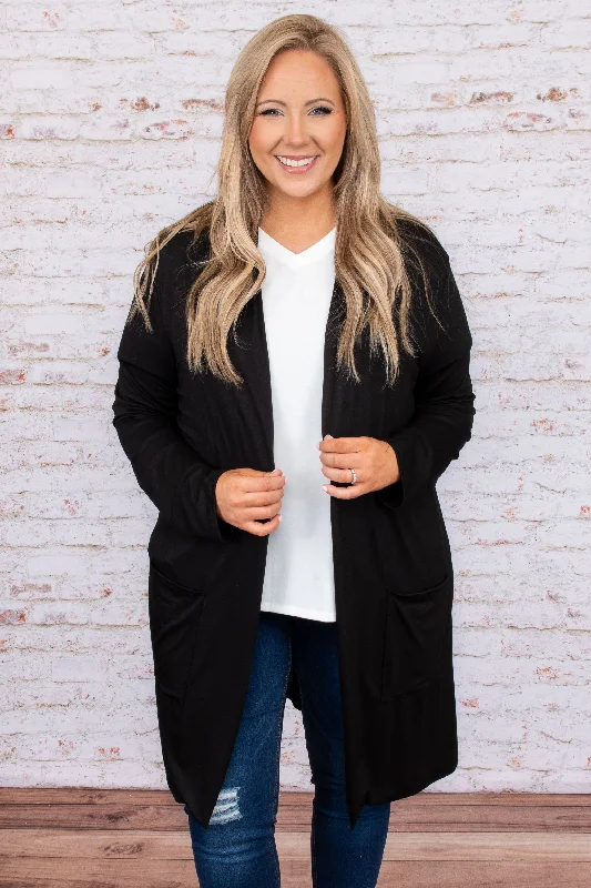 Early Access Feeling Carefree Cardigan, Black