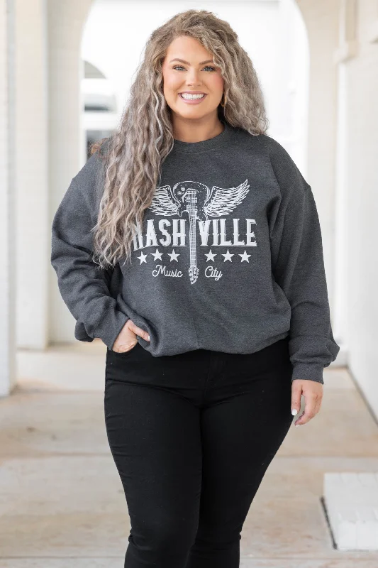 Exclusive Deal Welcome To Music City Sweatshirt, Dark Heather
