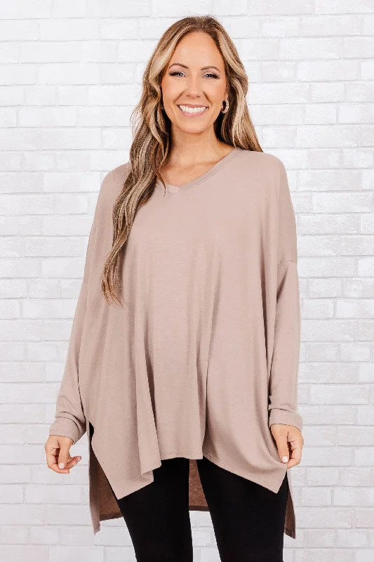 Today's Deal What About You Top, Ash Mocha