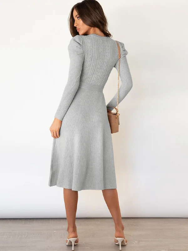 Lowest Rates Sixsr Women's Sweater Women's Casual Dress Long Sleeve Solid Long Tunic Puff Sleeve Sweater Dresses Lowest Rates Sixsr Women's Sweater Women's Casual Dress Long Sleeve Solid Long Tunic Puff Sleeve Sweater Dresses