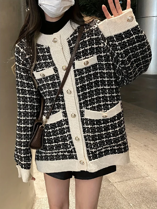 Weekend Discounts to Enjoy Sixsr Preppy Plaid Pattern Button Up Pocket Cardigan, Casual Long Sleeve Cardigan For Fall & Winter, Women's Clothing Weekend Discounts to Enjoy Sixsr Preppy Plaid Pattern Button Up Pocket Cardigan, Casual Long Sleeve Cardigan For Fall & Winter, Women's Clothing