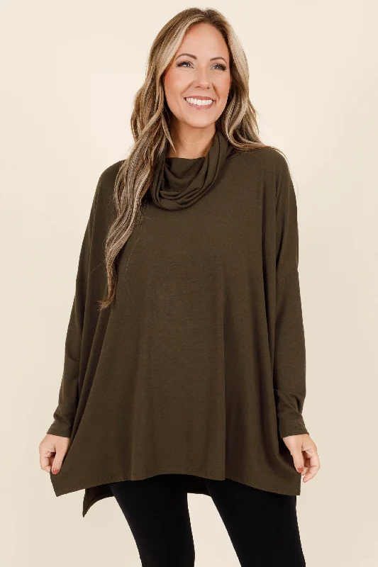 The Best Prices Closer To Your Heart Top, Dark Olive