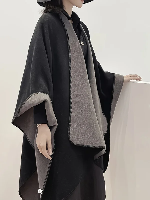 Weekend Shopping Made Better Sixsr Plus Size Elegant Coat, Women's Plus Double-sided Batwing Sleeve Open Front Waterfall Collar Loose Fit Shawl Coat Weekend Shopping Made Better Sixsr Plus Size Elegant Coat, Women's Plus Double-sided Batwing Sleeve Open Front Waterfall Collar Loose Fit Shawl Coat