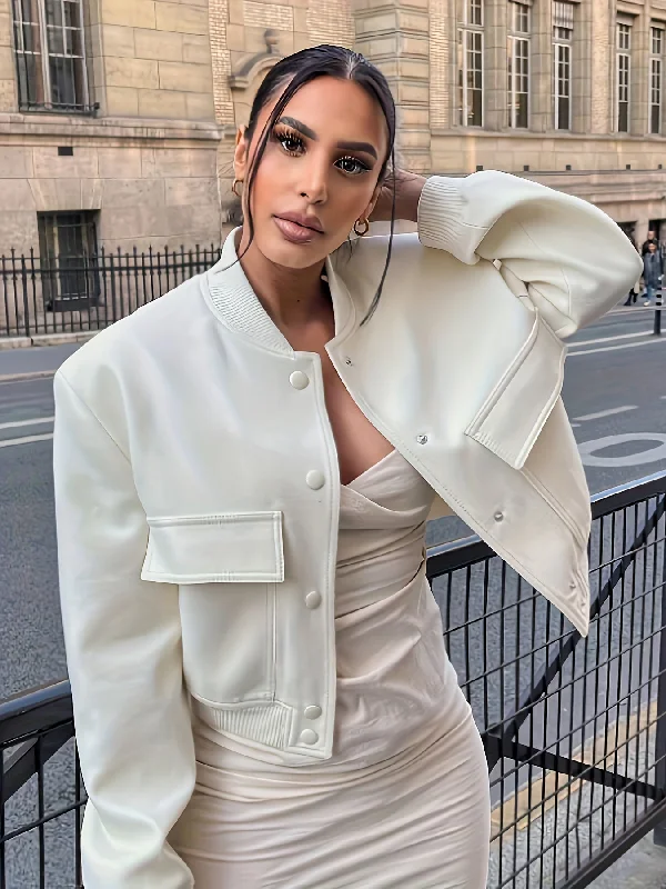 Price Slash Sixsr Solid Button Down Bomber Jacket, Casual Long Sleeve Drop Shoulder Outwear, Women's Clothing Price Slash Sixsr Solid Button Down Bomber Jacket, Casual Long Sleeve Drop Shoulder Outwear, Women's Clothing