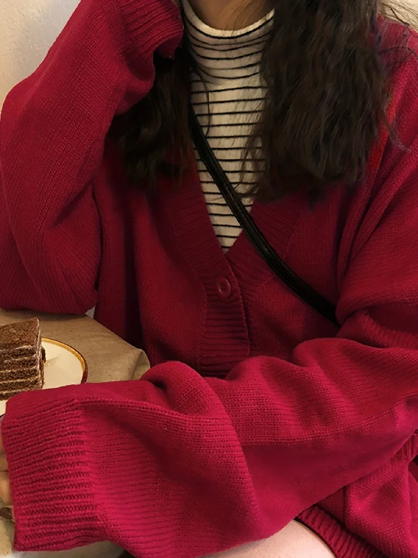 Weekend Sale: Don't Miss Out Sixsr Solid V Neck Open Front Cardigan, Casual Long Sleeve Sweater For Fall & Winter, Women's Clothing Weekend Sale: Don't Miss Out Sixsr Solid V Neck Open Front Cardigan, Casual Long Sleeve Sweater For Fall & Winter, Women's Clothing